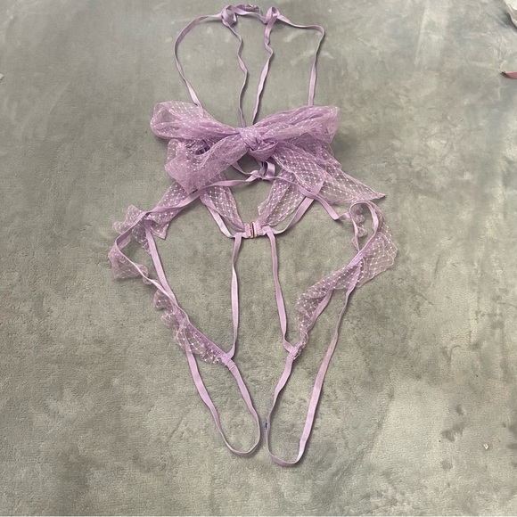 New! Victoria’s Secret Very Sexy Bow Open-Cup Crotchless Playsuit 4183 - Picture 3 of 8